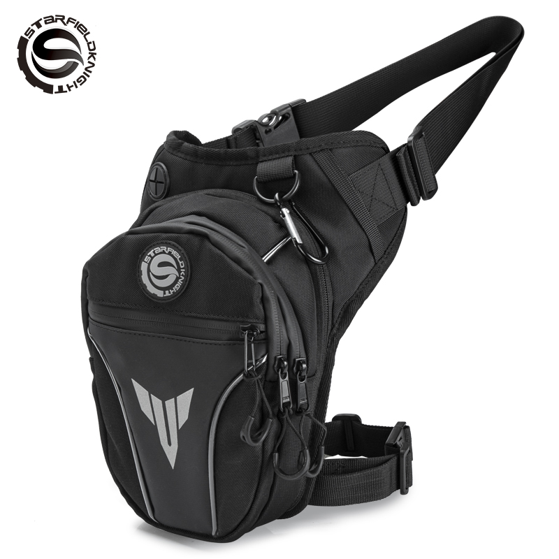 Motorcycle Gear Companies - SFK Black Motorcycle Drop Leg Bag