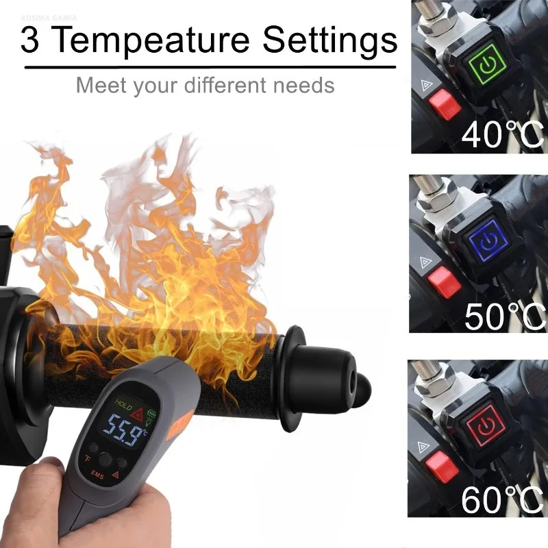 Motorcycle Heated Grips 12V 3- - огляд і ціна Handlebar Grip Heated